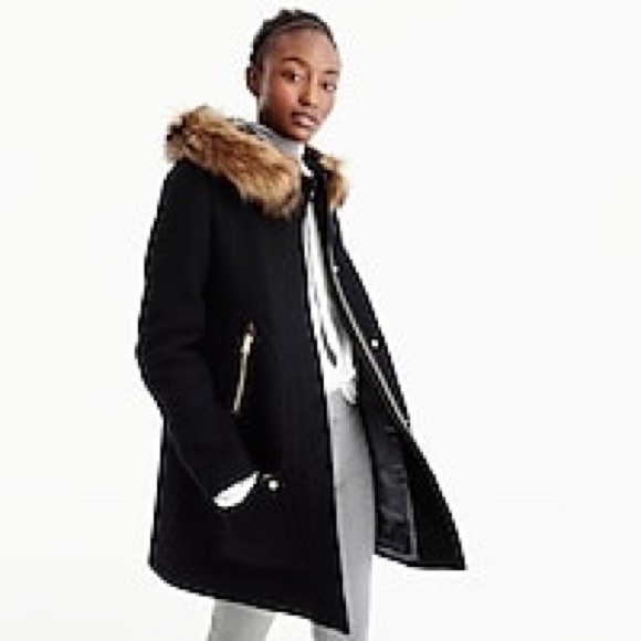 🔥🔥 🔥 Jcrew NWT Chateau parka in Italian wool coat sz 0p black - Picture 8 of 16